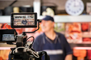 Filming for a project
